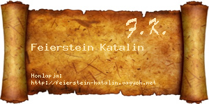 Feierstein Katalin névjegykártya